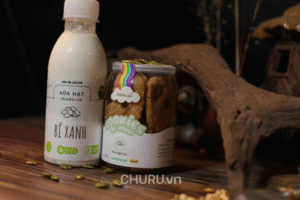 sữa hạt bí xanh và cookie