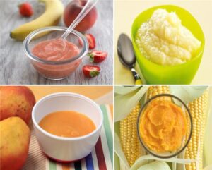 Trái cây hấp hoặc xay nhuyễn