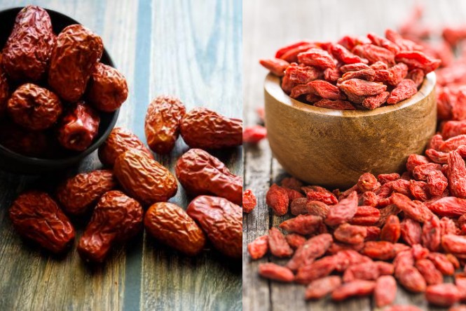 táo đỏ và kỉ tử