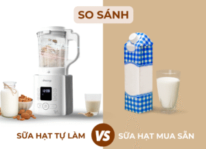 so sánh sữa hạt đóng hộp và sữa hạt tự làm