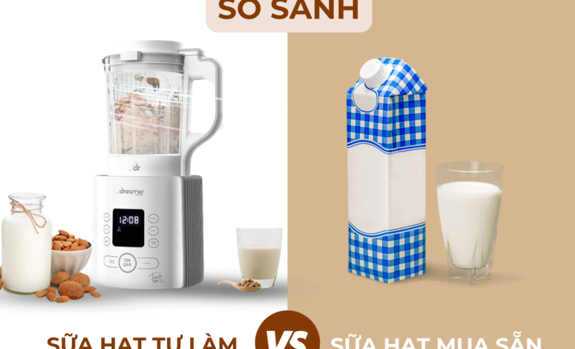 so sánh sữa hạt đóng hộp và sữa hạt tự làm
